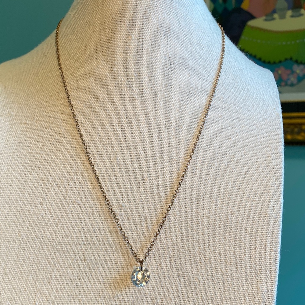 $10.00 Add on: Vintage Necklace with Crystal Pendant